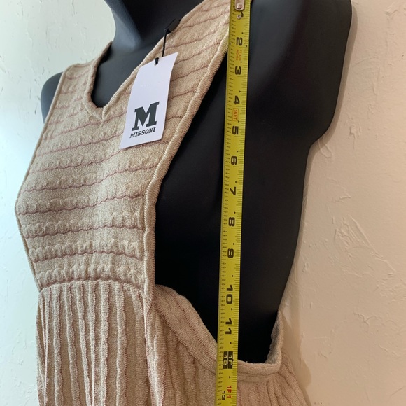 MISSONI Sz 48 EUR USA 12 NEW LUREX DRESS GOLD NWT - Picture 4 of 14